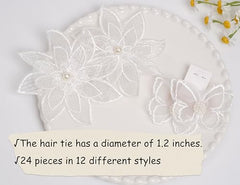 BIANHUAN baby hair ties set-a butterflies-flowers-pearls design for versatile daily wear