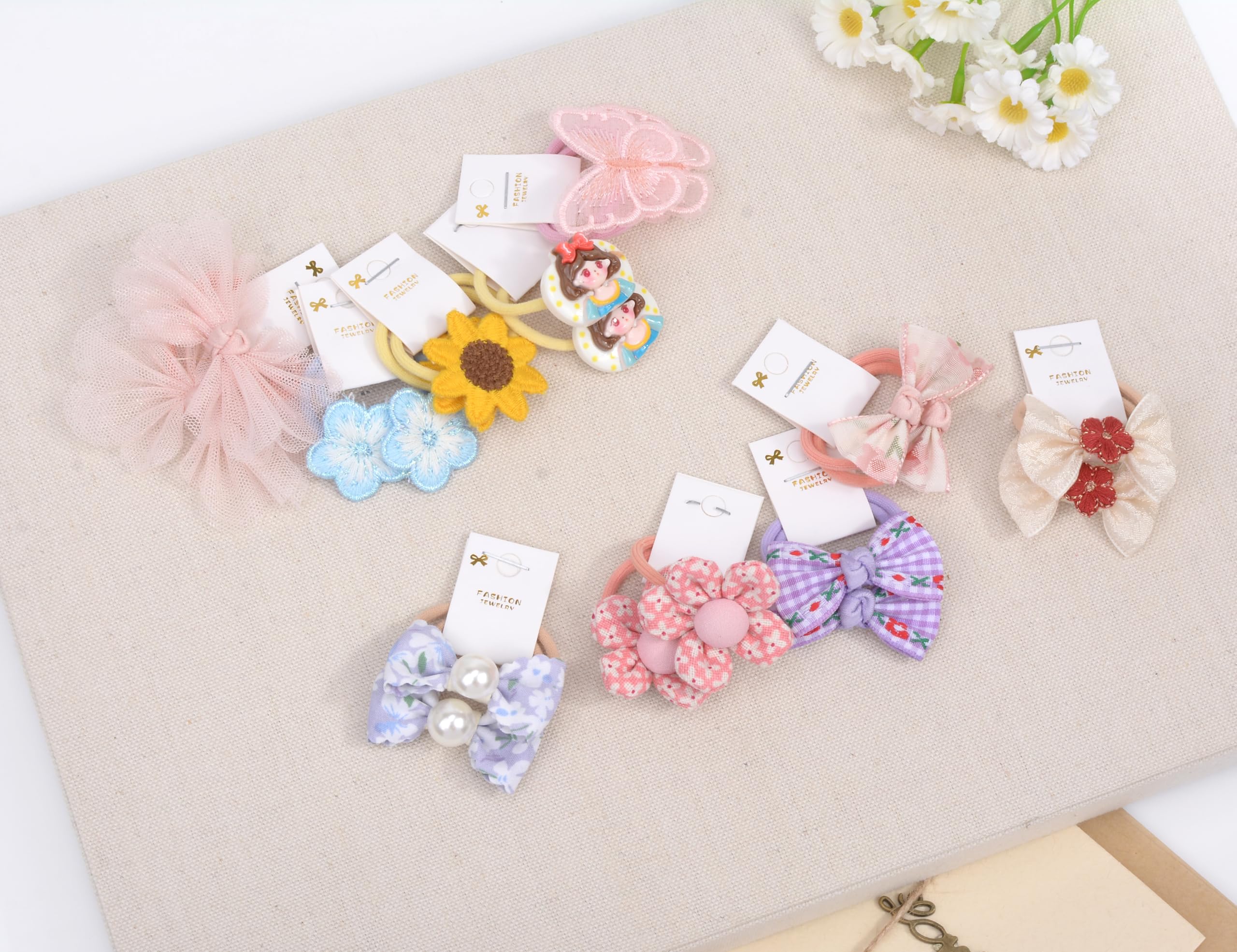BIANHUAN 1.2-inch ponytail holders with bows ensure stable pigtails