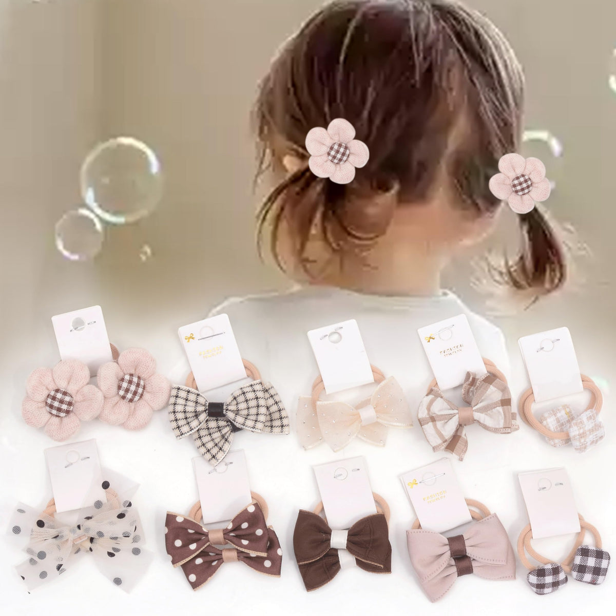 BIANHUAN Boutique baby hair bows color palette for coordinating outfits and daily styling.