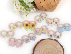 BIANHUAN girls hair accessories floral ties perfect for birthdays and photos.