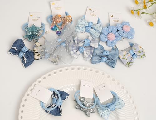 BIANHUAN hair ties bows closeup highlights durable elastic and soft fabric for delicate hair