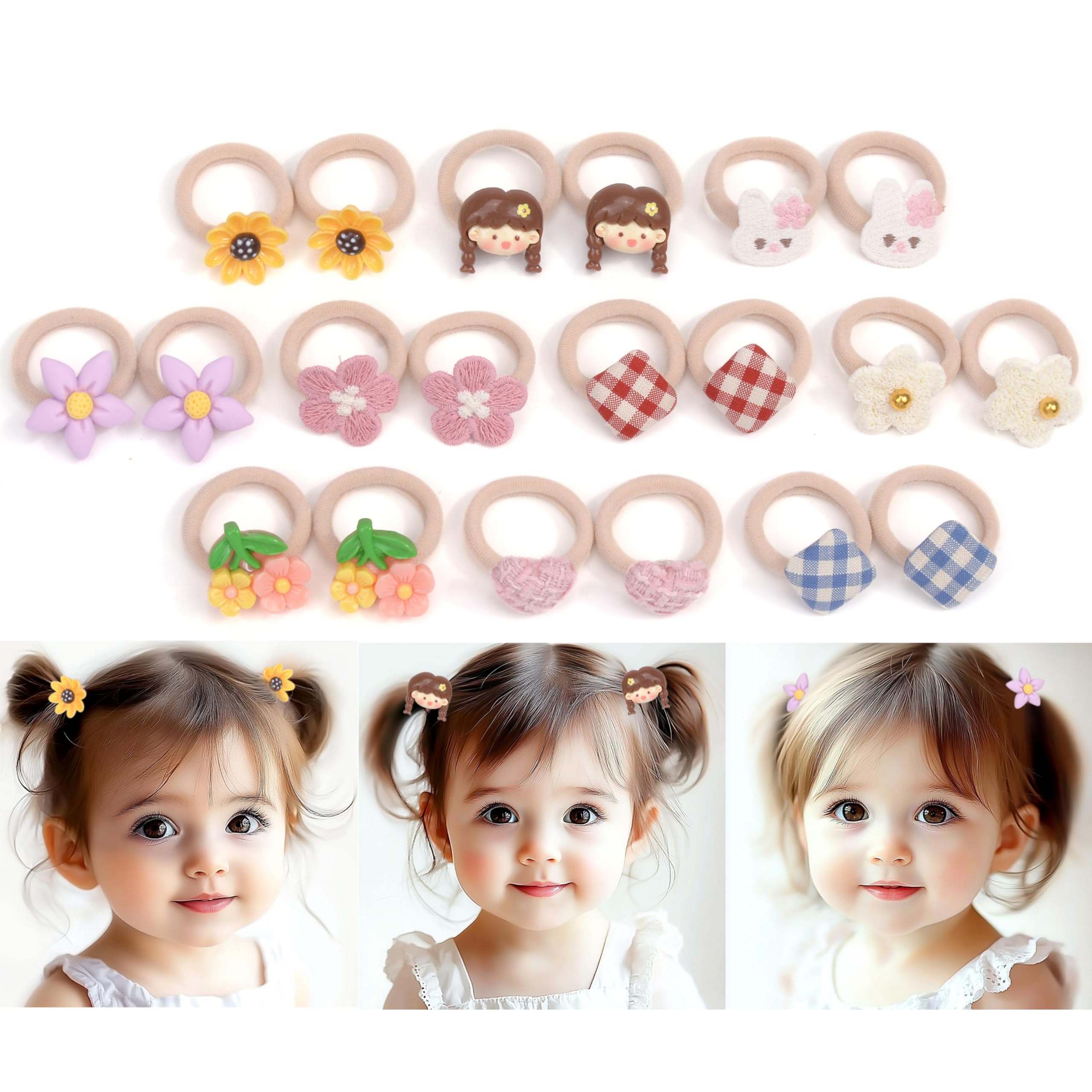 BIANHUAN hair ties multicolor set shown for versatile daily wear and outfit coordination.
