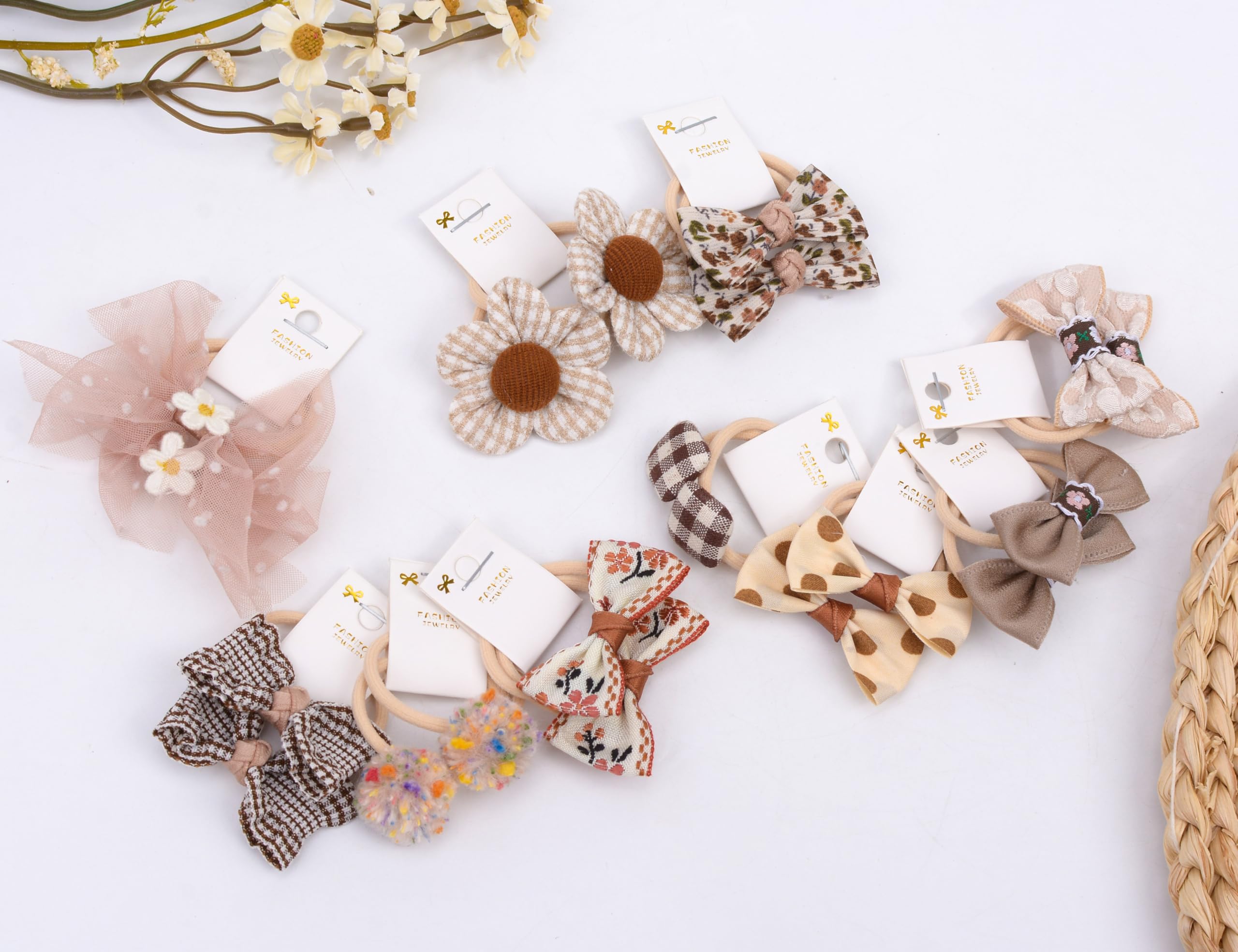 BIANHUAN colorful bow hair ties ready for washing and play