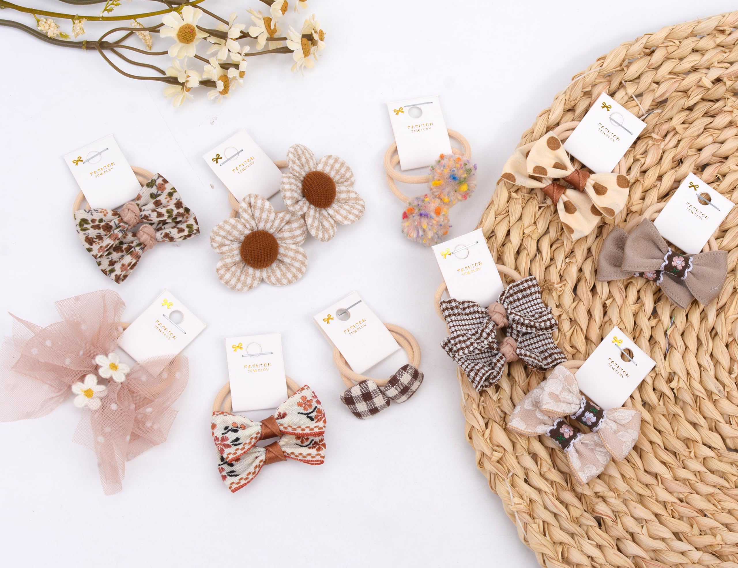 BIANHUAN small-size hair ties with bows shown on toddler-friendly hair