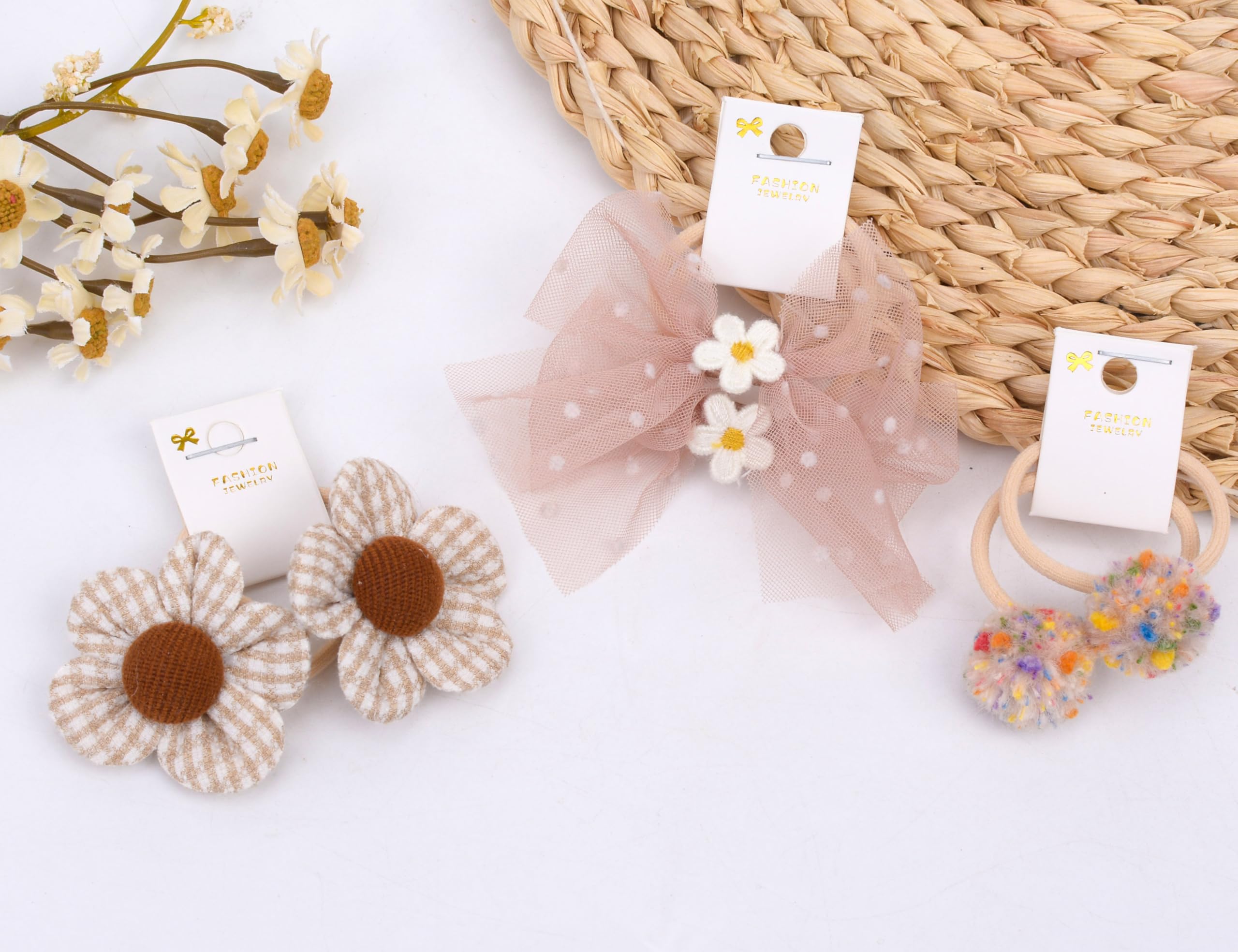 BIANHUAN hair ties with bows stretch test demonstrating durable elastic