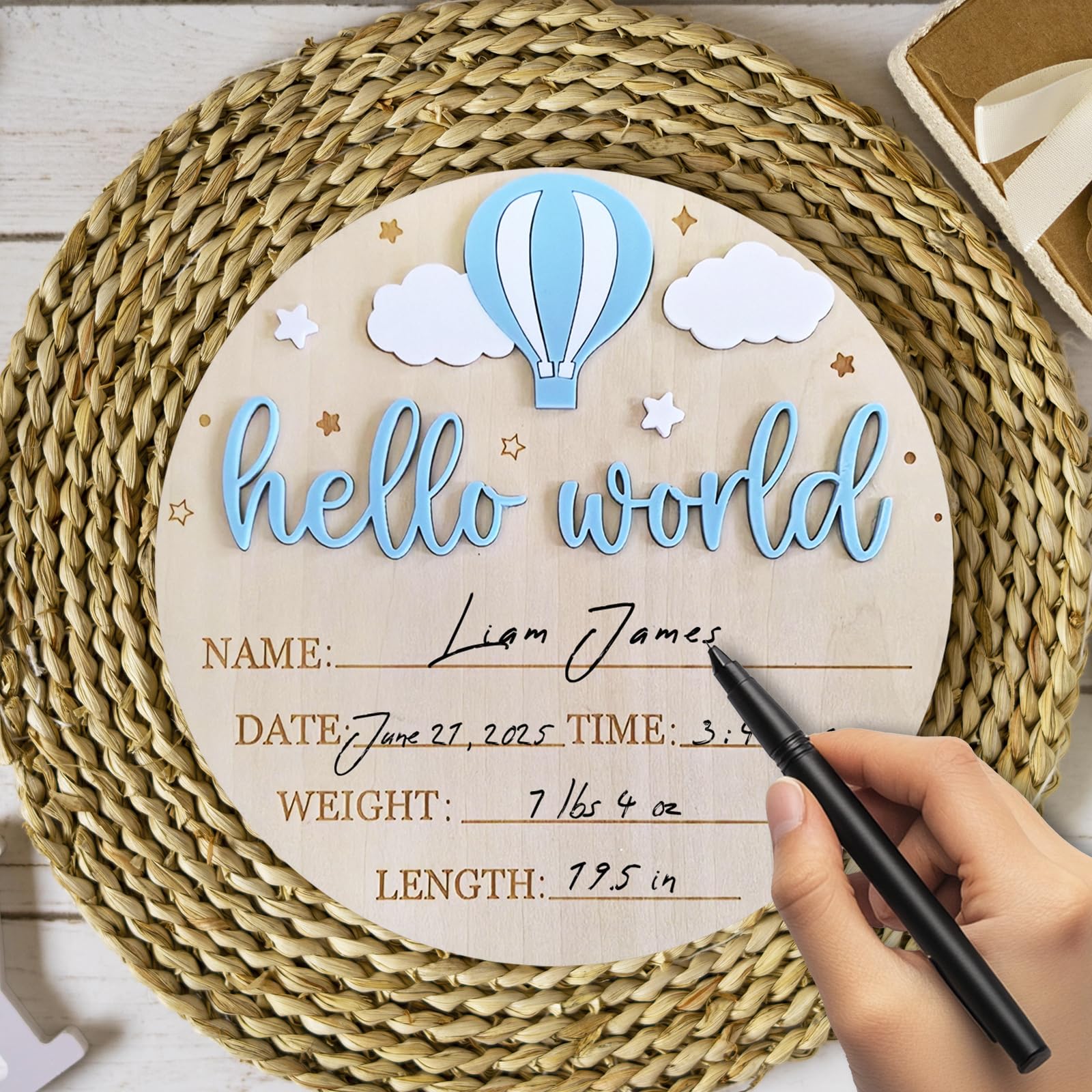 BIANSIWU Hello World front view close-up reveals 3D acrylic letters and vibrant colors