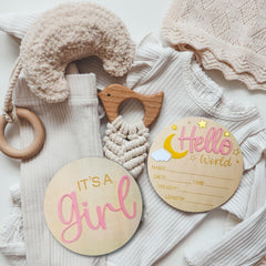 BIANSIWU Its A Girl sign ready for gender reveal photos