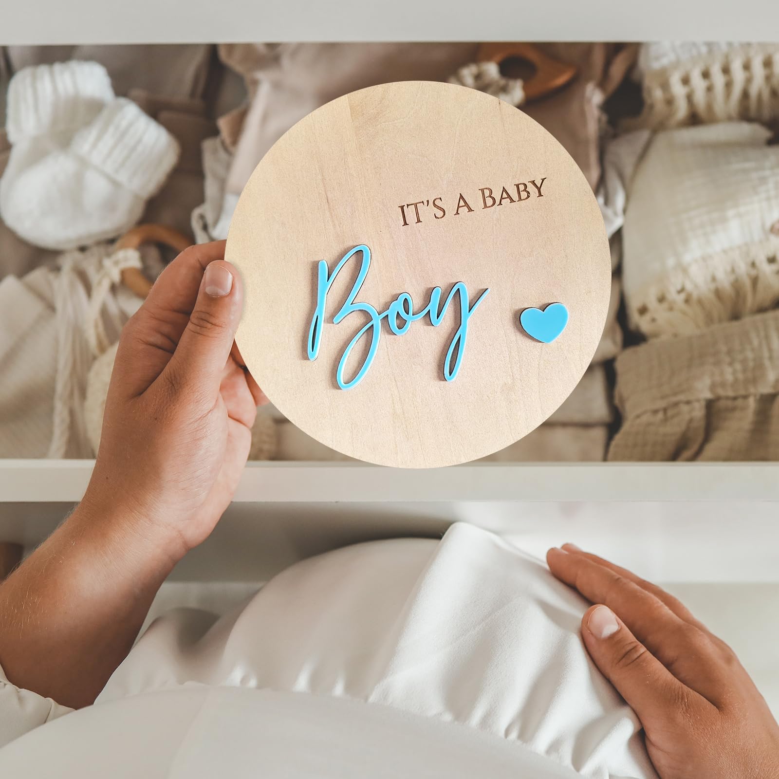 BIANSIWU newborn sign used as a photo prop for precious memories