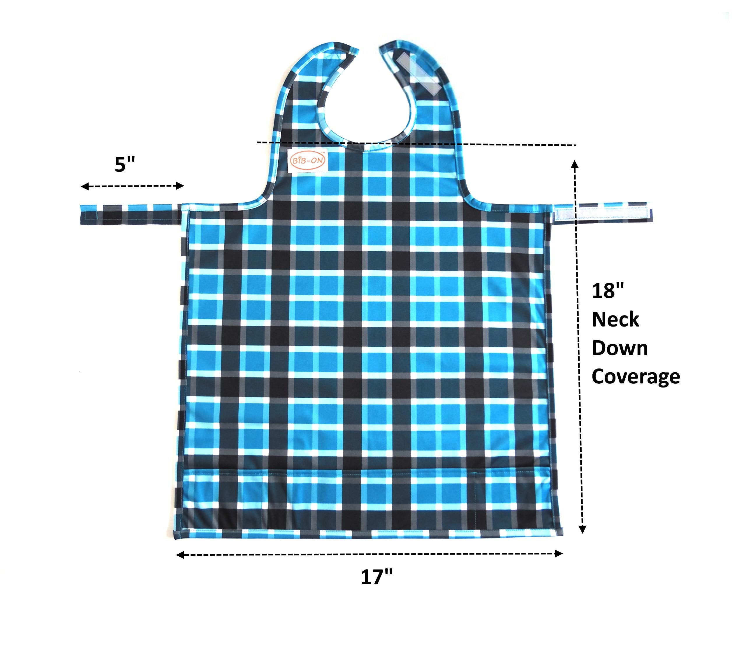 BIB-ON full-coverage bib age 0-2 fit demonstrates versatile coverage.