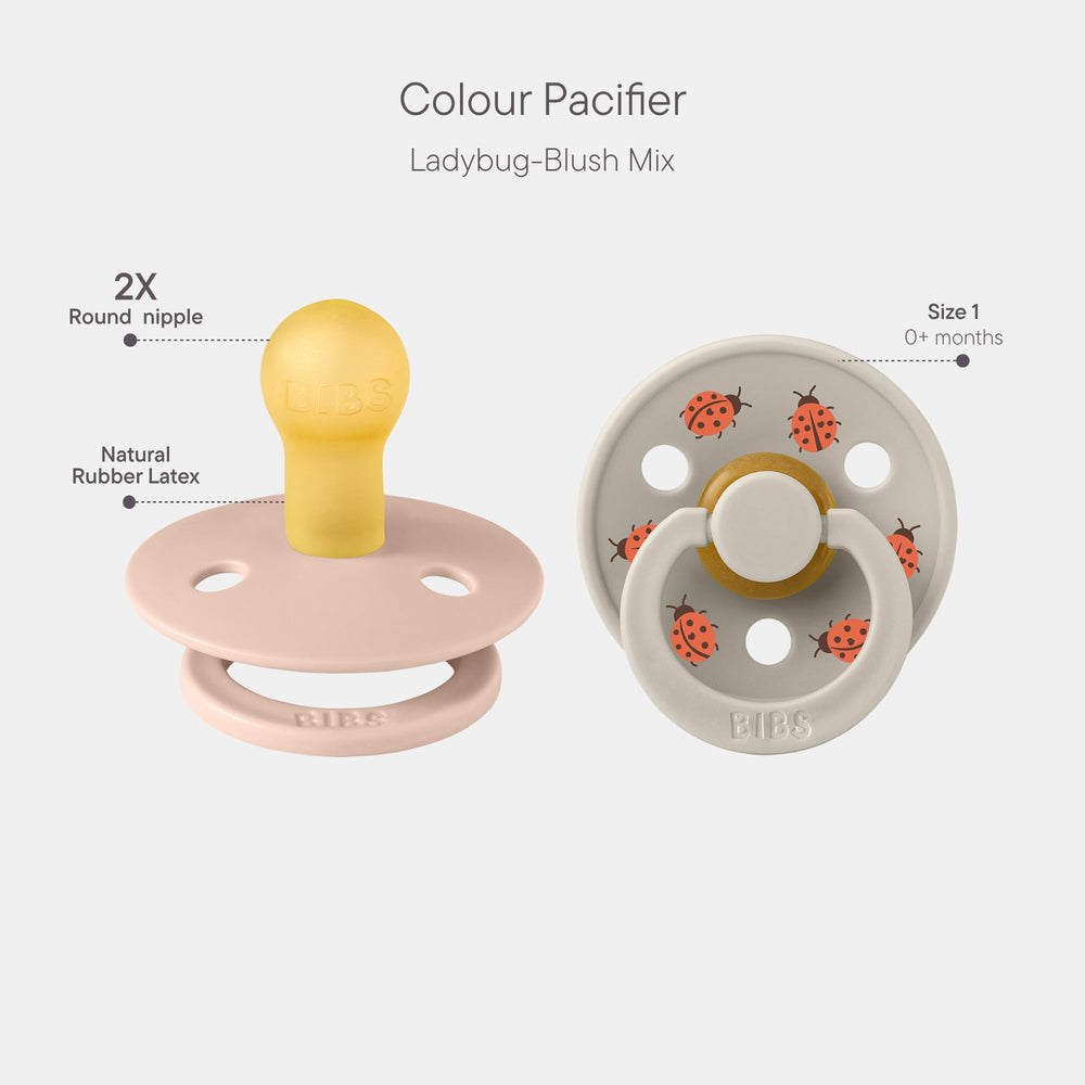 BIBS Studio Soother close-up shows BPA-free natural rubber design for baby comfort