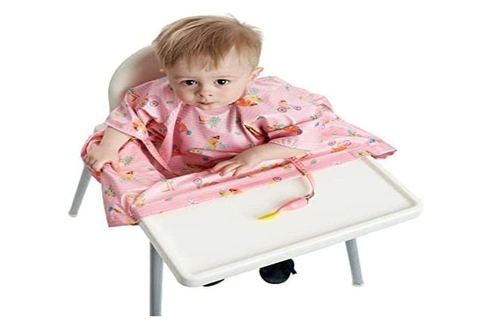 BIBaDO Coverall Bib surface shown as easy-clean during mealtime.