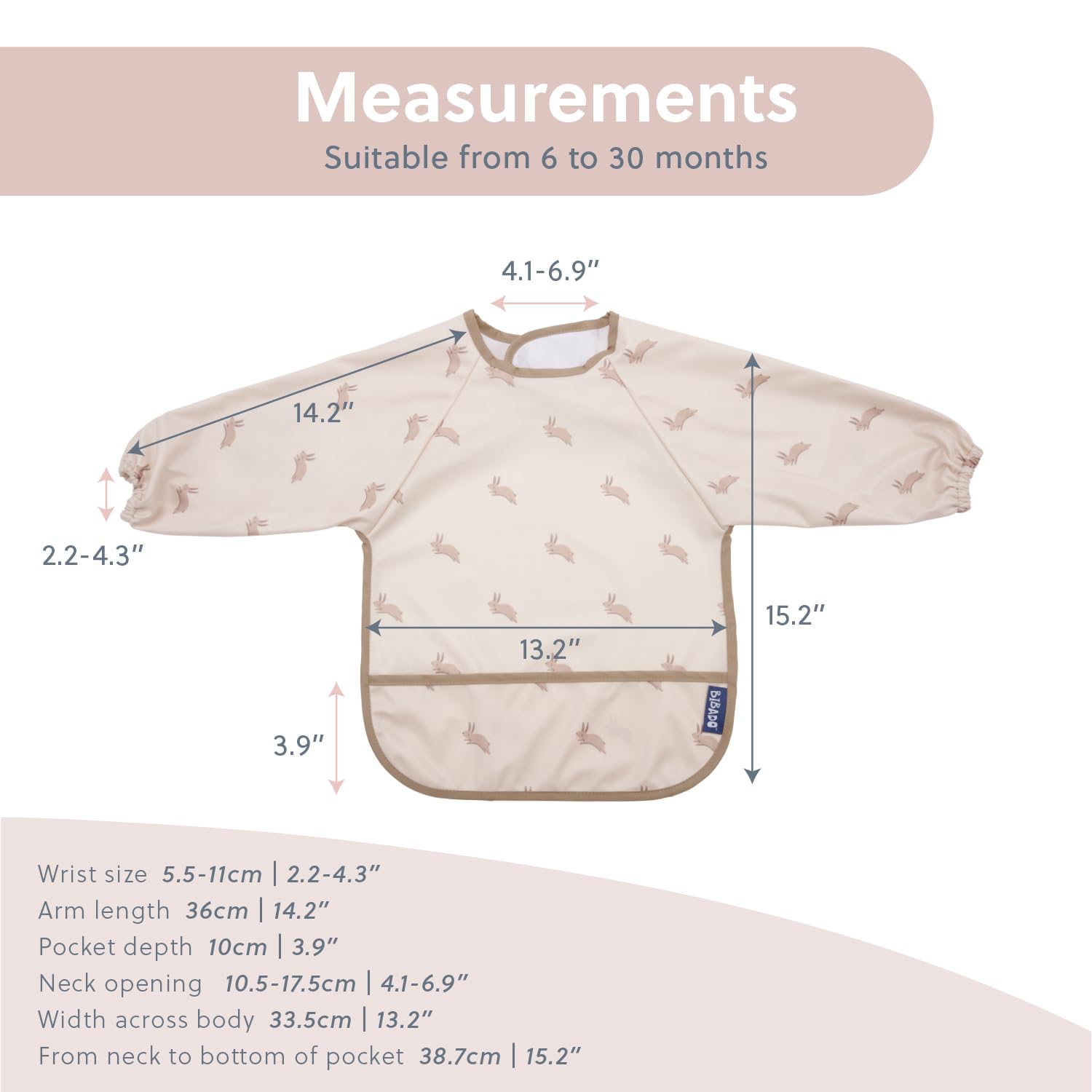 Bibado machine-washable toddler bib demonstrates simple warm-water cleaning