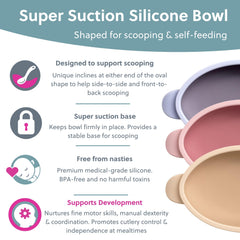 BIBaDO Mist oval design aids scooping and self-feeding.