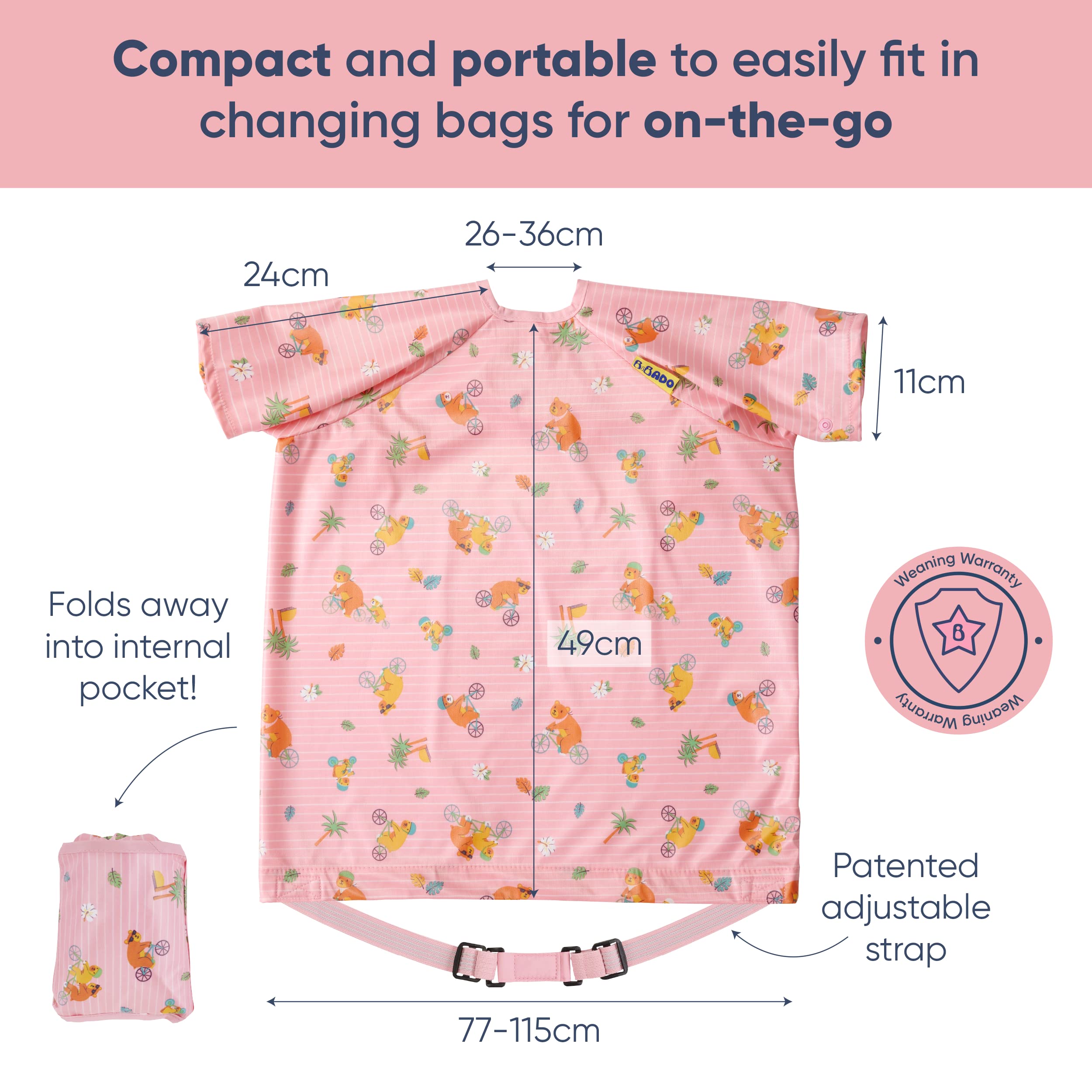 BIBaDO skandi-design soft-fabric coverall bib on child.