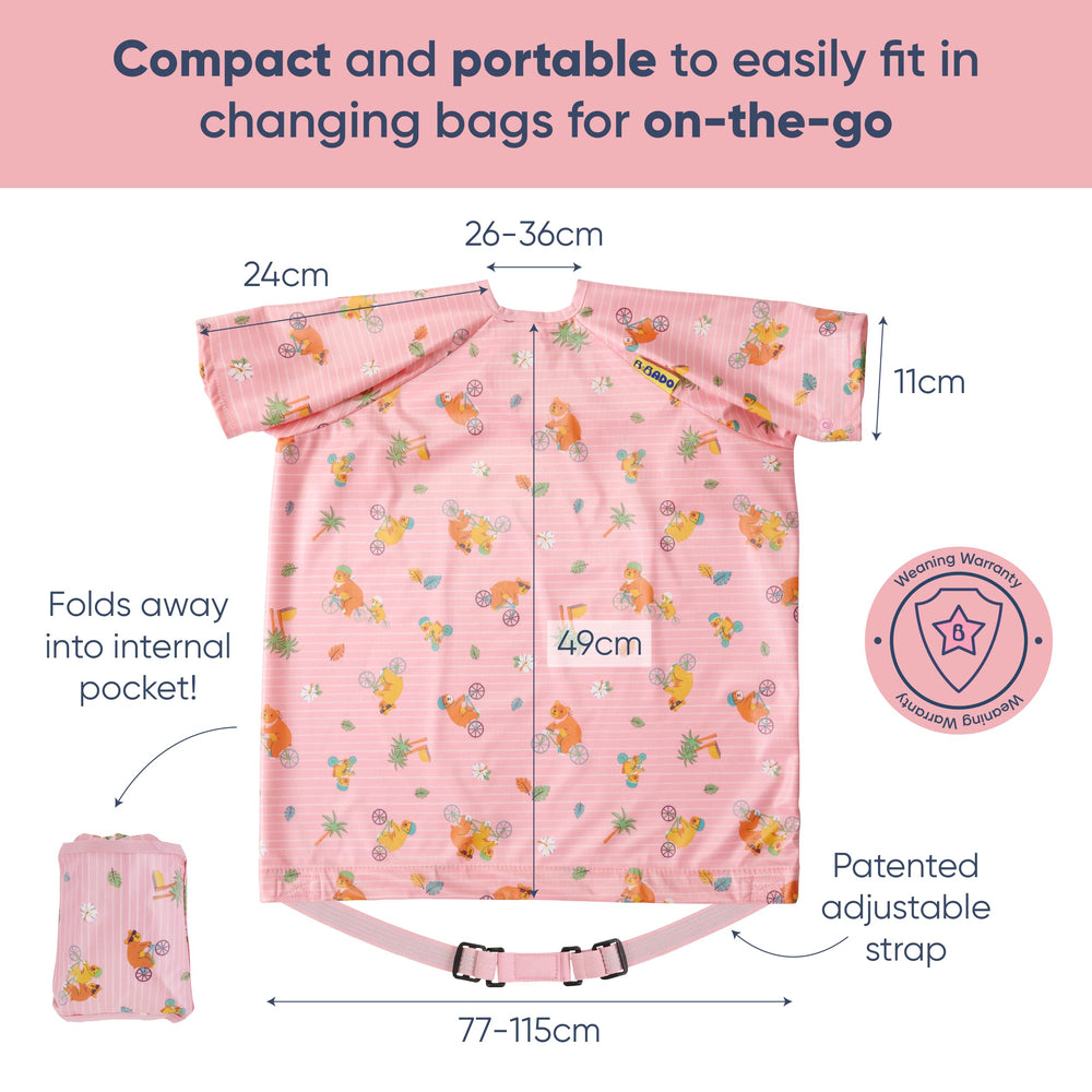 BIBaDO skandi-design soft-fabric coverall bib on child.