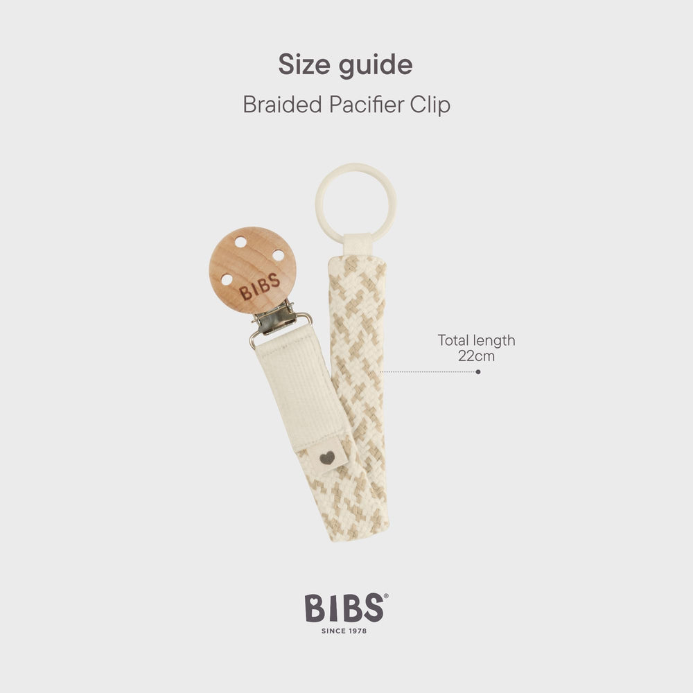 BIBS Paci Braid Danish design detail adds a stylish, nursery-friendly touch.