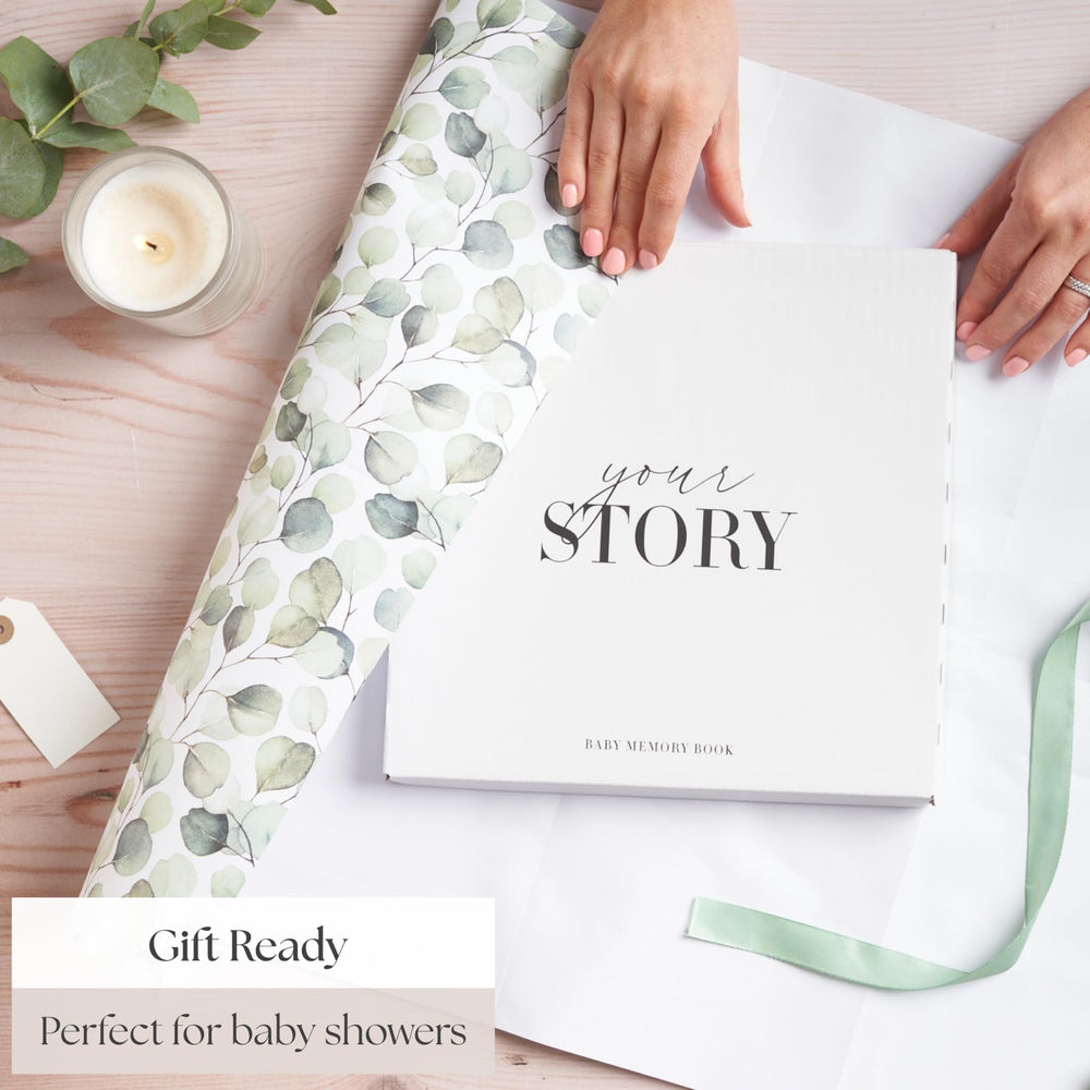 Bibi & Beau memory book age 0-5 timeline spreads capture growth milestones.