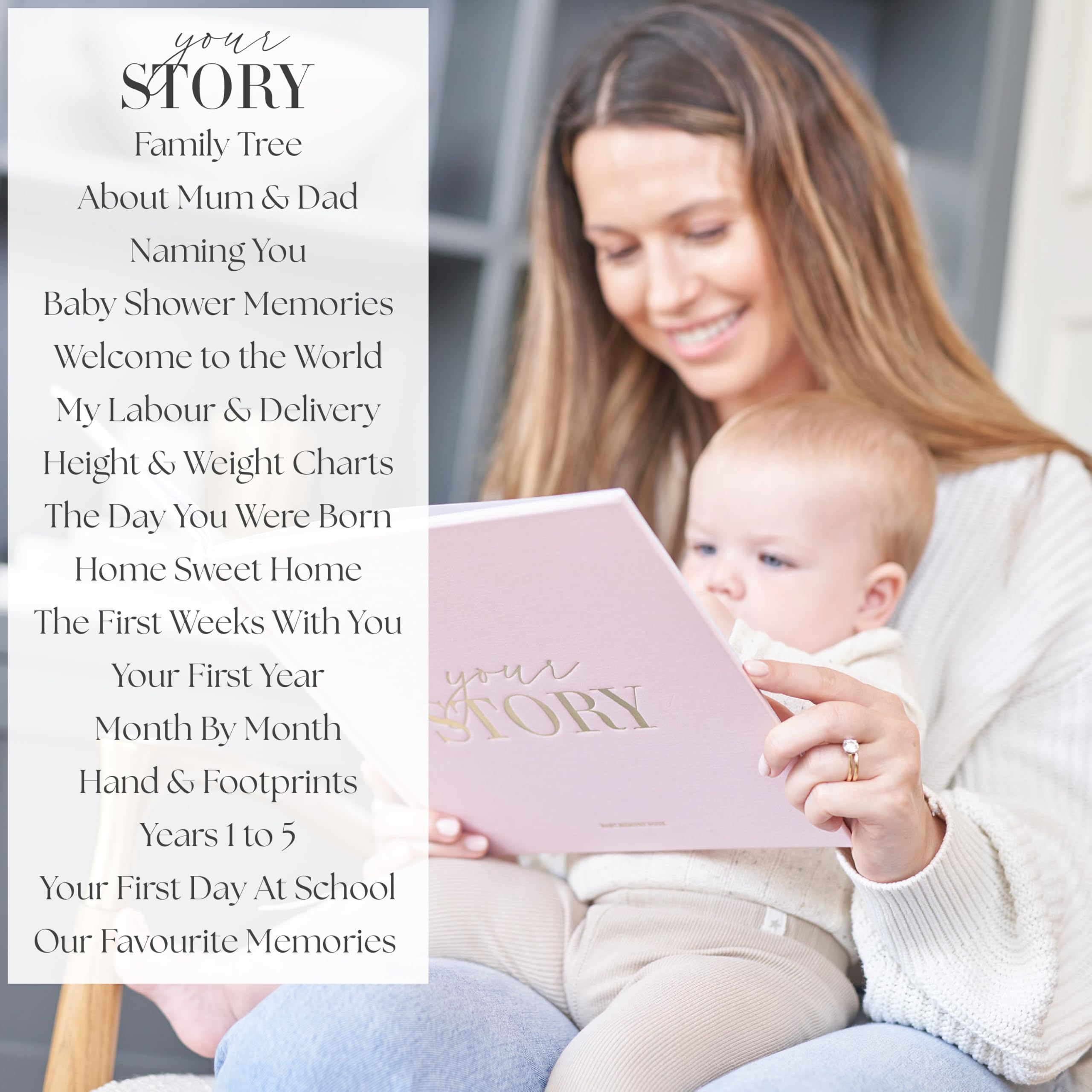 Bibi & Beau memory book year-by-year sections track development and memories.