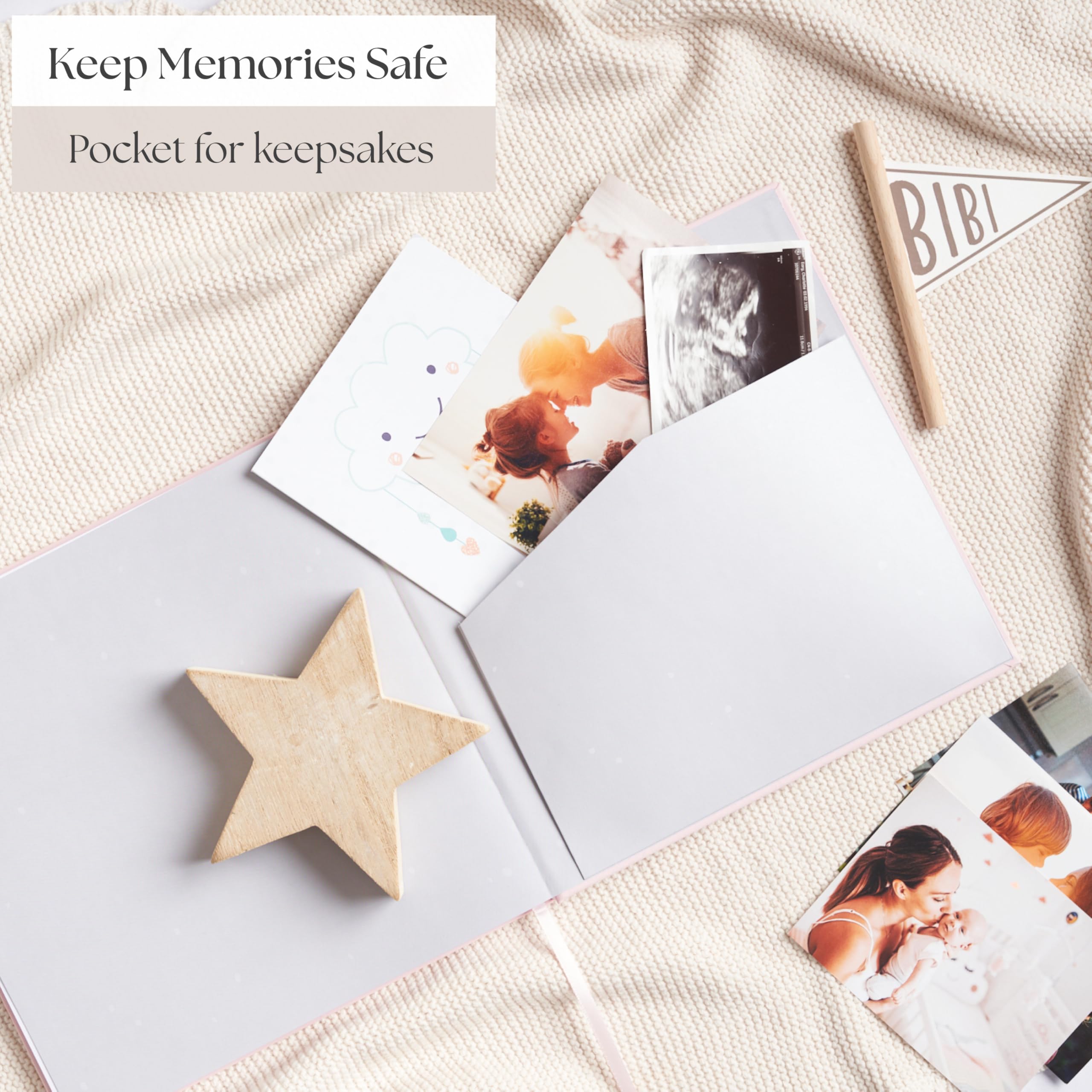 Bibi & Beau memory book gift-ready packaging ideal for baby showers.