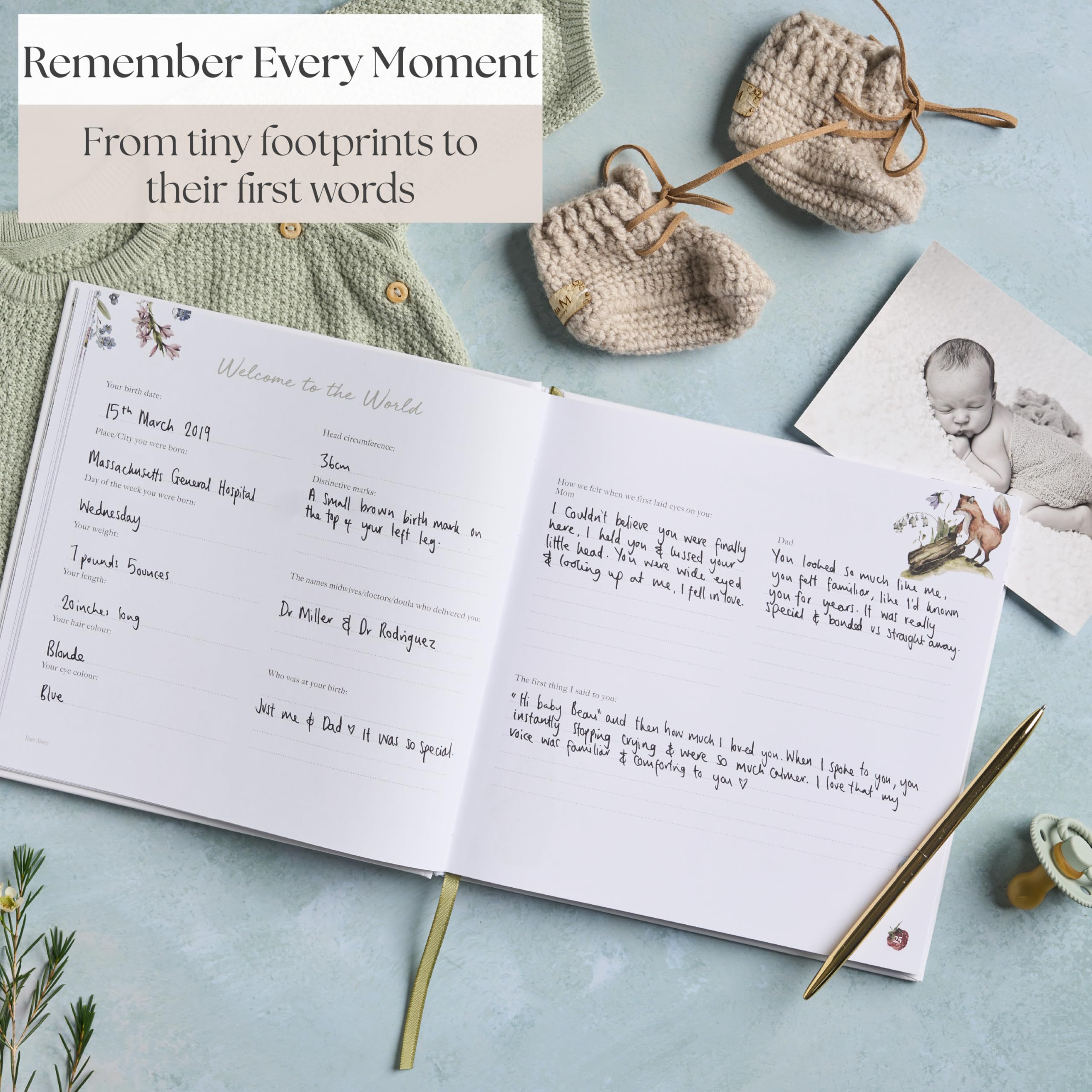 Bibi and Beau gender-neutral theme suits any family or pregnancy.