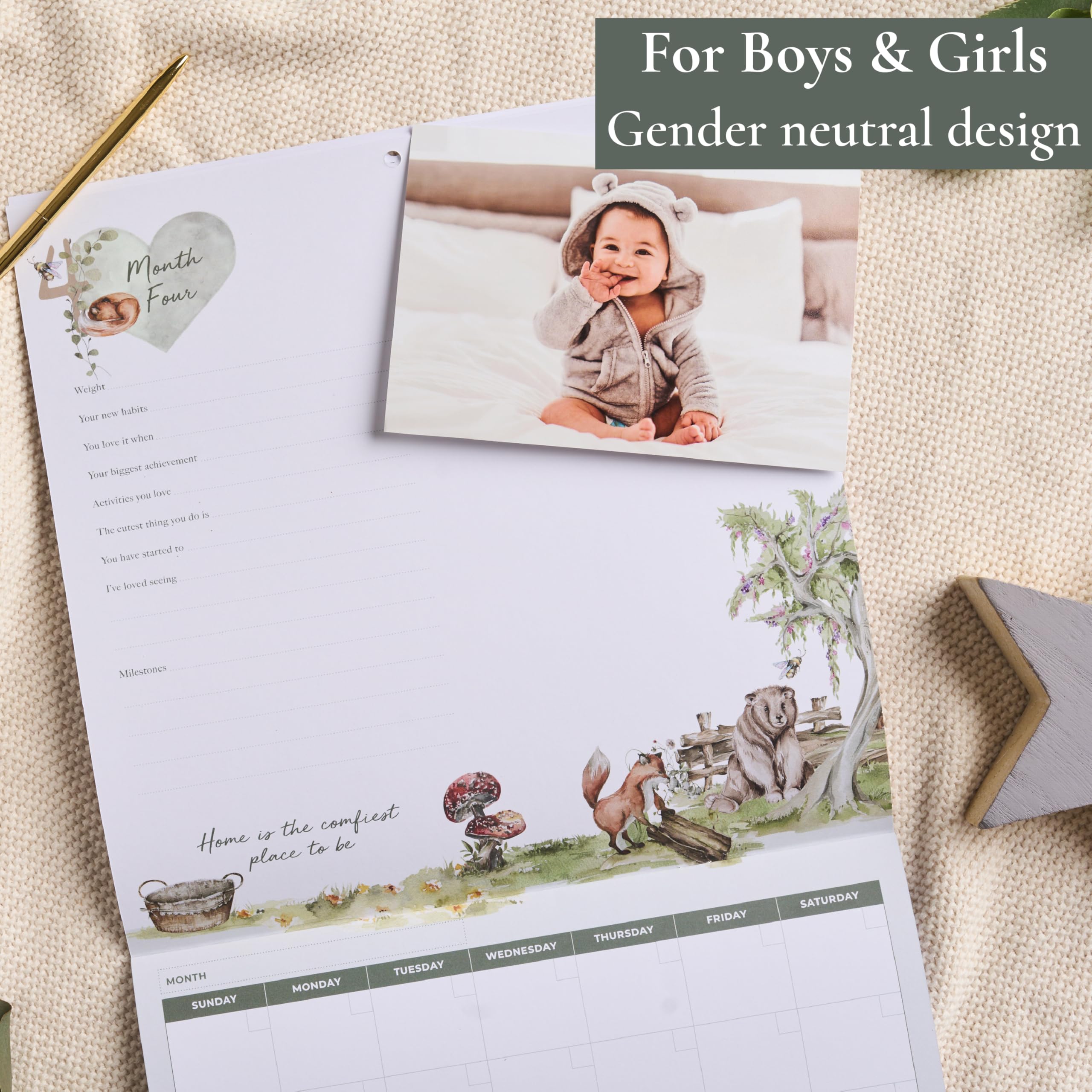 Bibi & Beau gift ready calendar, ideal baby shower gift for lasting memories.