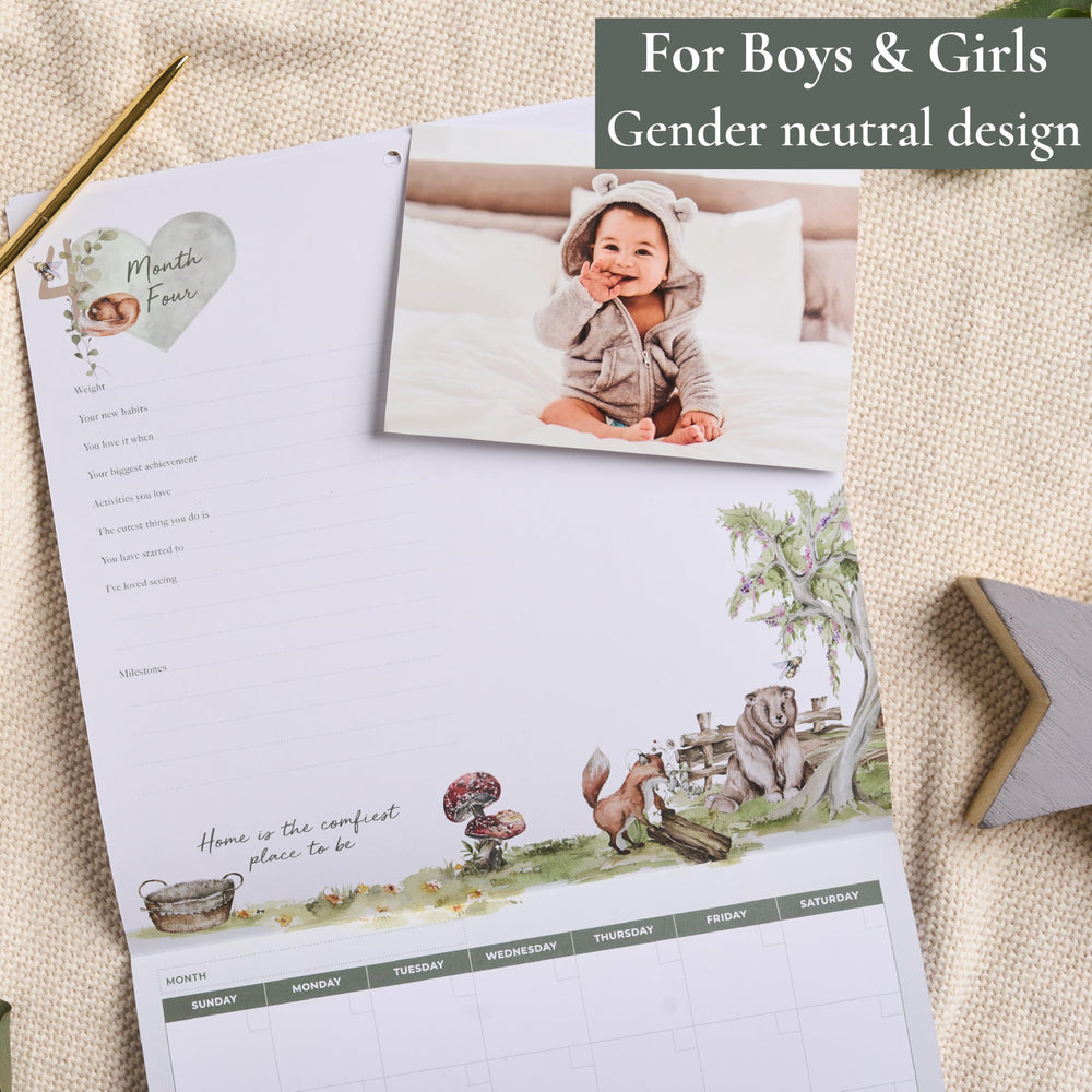 Bibi & Beau gift ready calendar, ideal baby shower gift for lasting memories.