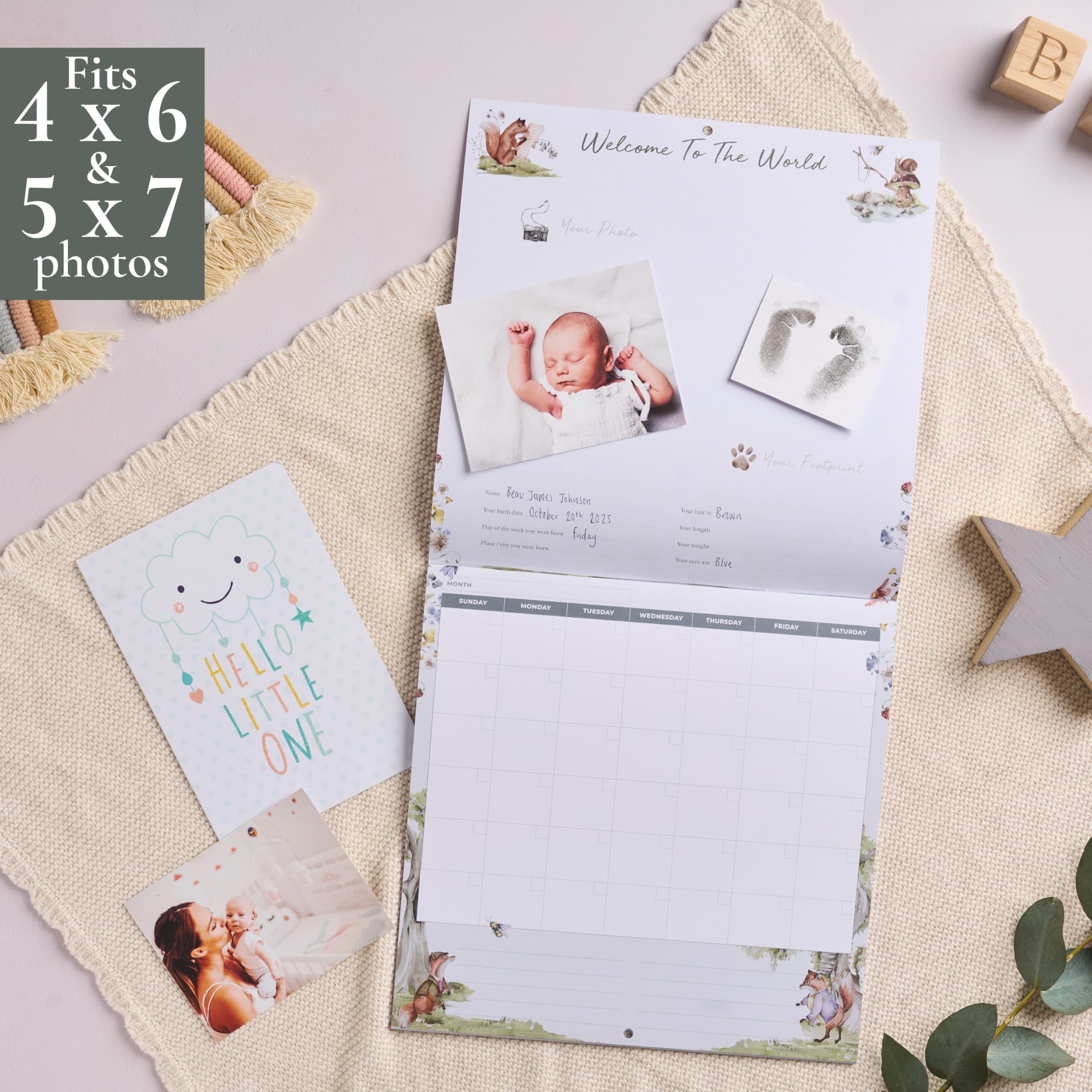 Bibi & Beau milestone illustrations highlight first smiles and steps.