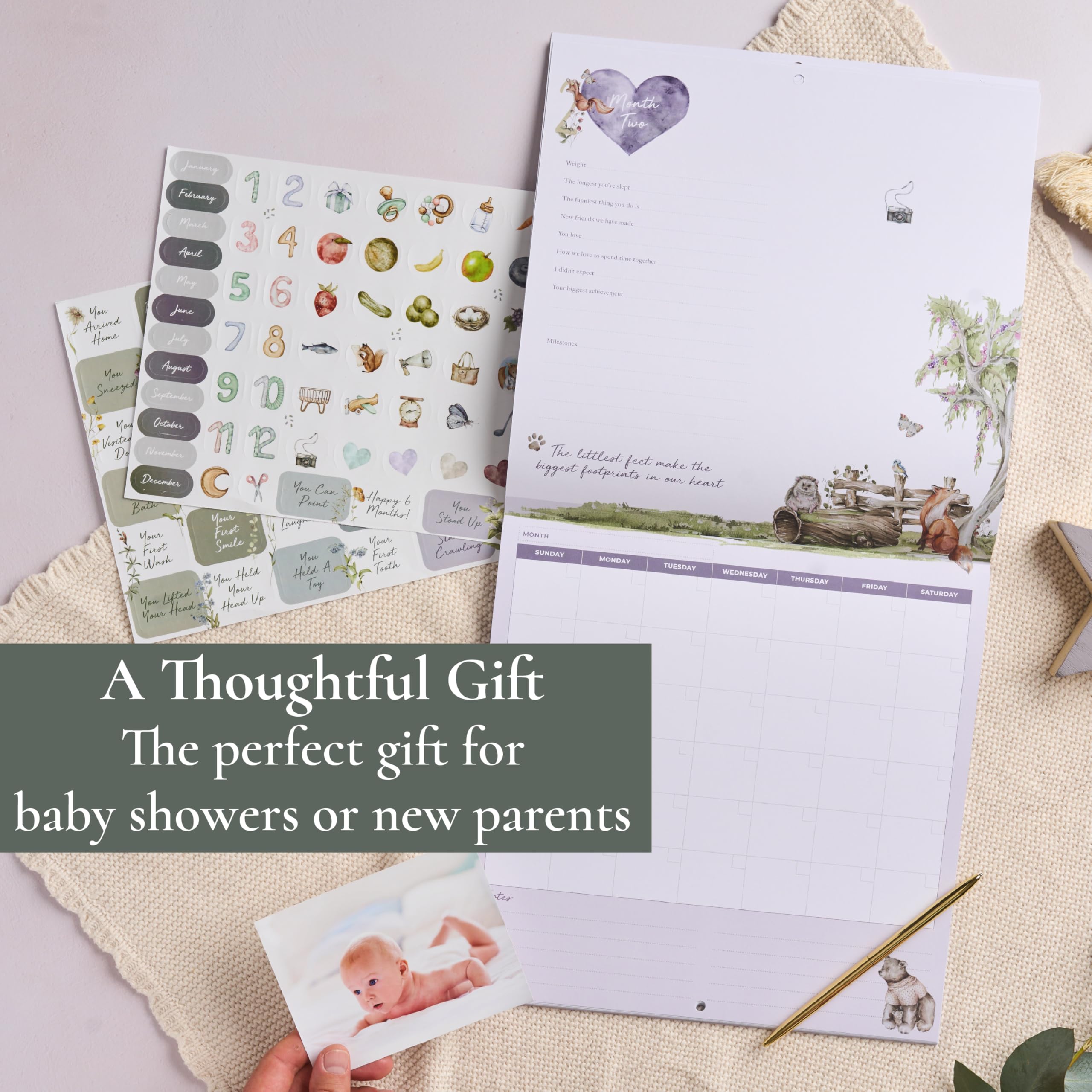 Bibi & Beau photo slots notes pages, space to add dates and memories.