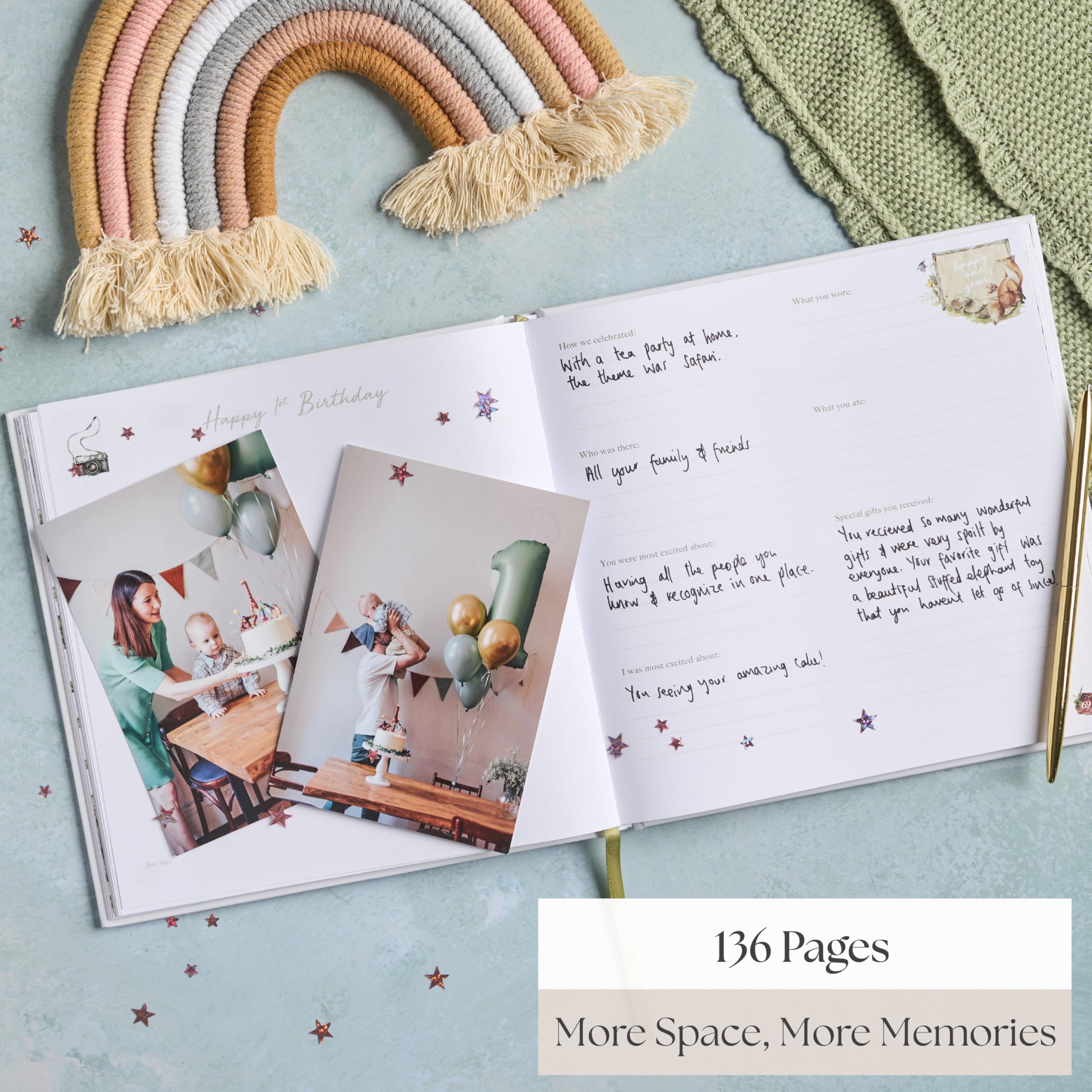 Bibi and Beau memory book contains 136 pages with a storage pocket.