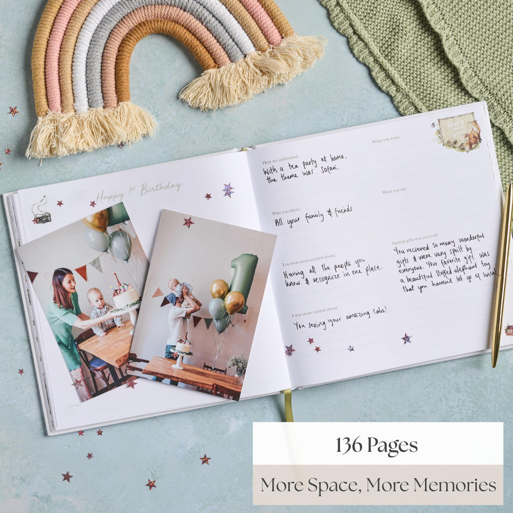 Bibi and Beau memory book contains 136 pages with a storage pocket.