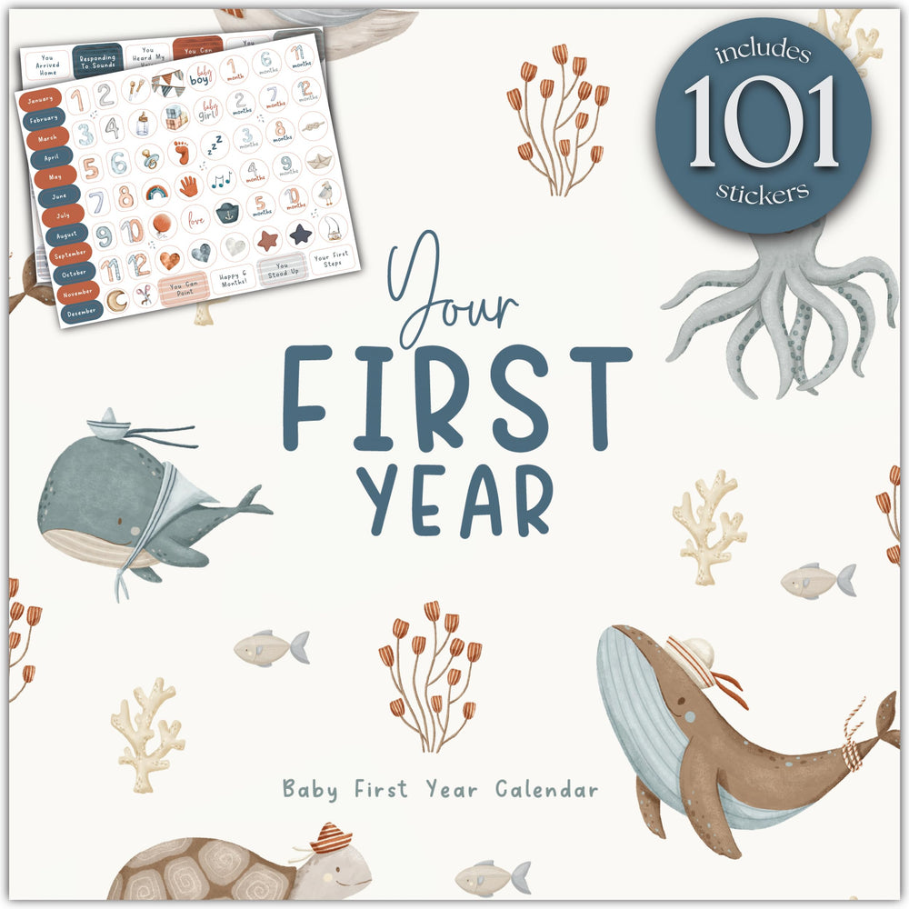 Bibi & Beau baby calendar cover with durable material for long-lasting memories.