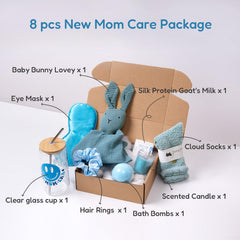 BIBIBLISSBABY cozy socks and eye mask for mom's rest and unwind routine