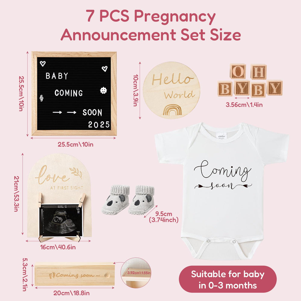BIBIBLISSBABY felt letter board with message for pregnancy reveal