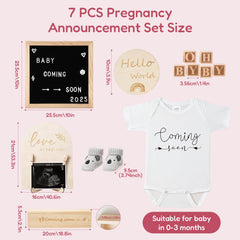 BIBIBLISSBABY felt letter board with message for pregnancy reveal