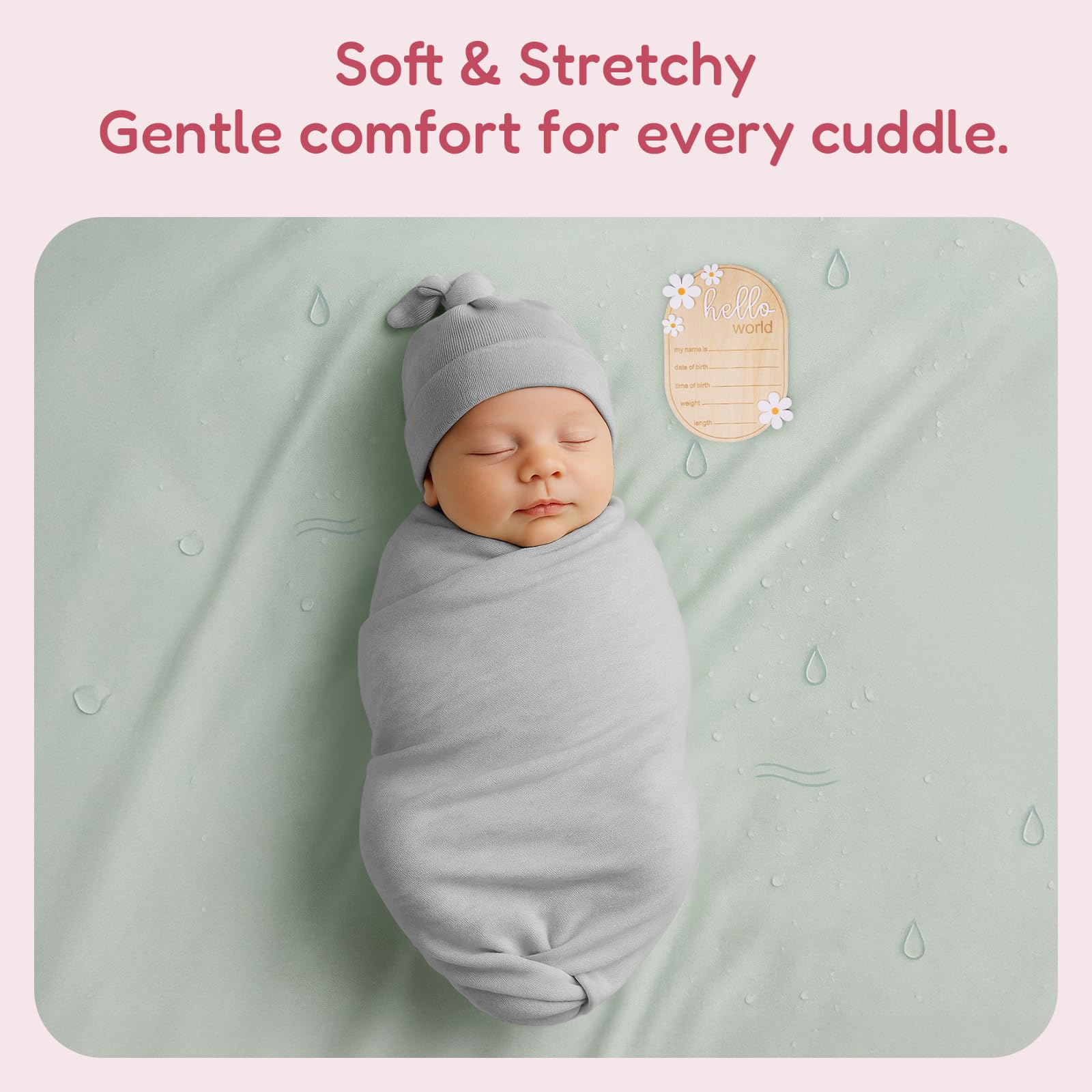 bibiblissbaby gender-neutral swaddle storm—modern, camera-ready for any baby