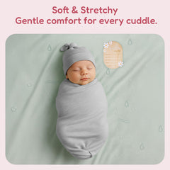 bibiblissbaby gender-neutral swaddle storm—modern, camera-ready for any baby