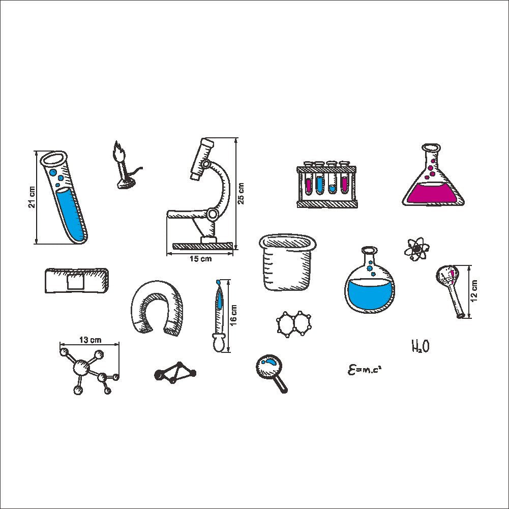 BIBITIME chemical-element-stickers-wall-art brings science concepts to life on smooth walls.