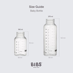 Bibs baby bottle 9oz dishwasher-safe icon emphasizes quick cleaning.