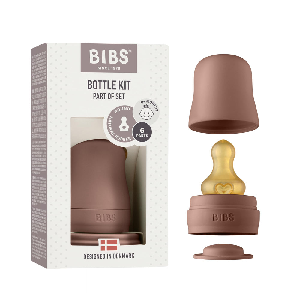 BIBS Baby Bottle Kit packaging showcases Danish craftsmanship and safe materials.