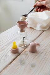 BIBS nipple options close-up showing natural rubber and silicone for comfortable feeding.