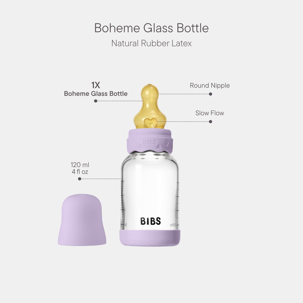 BIBS Boheme anti-colic nipple closeup demonstrates gentle milk flow and feeding comfort.