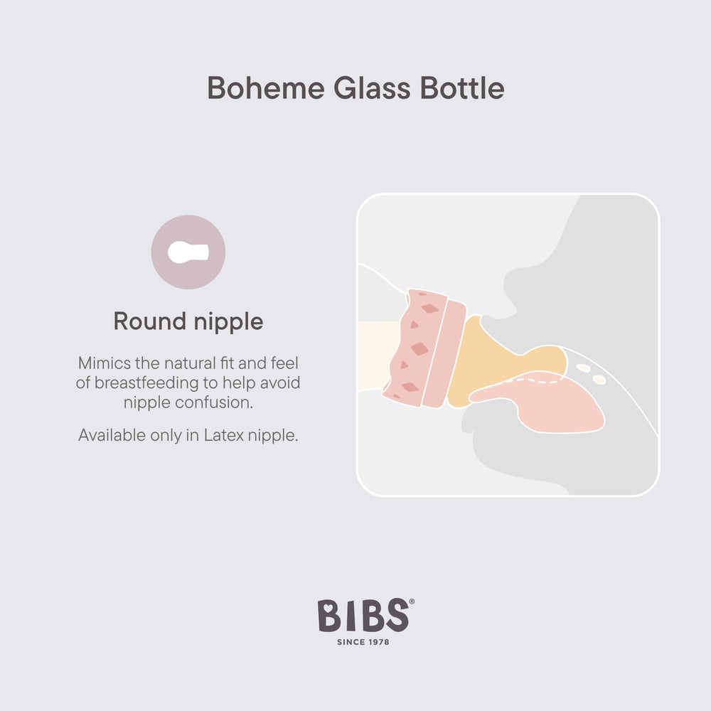 BIBS Boheme Danish design bottle blends aesthetics with practical feeding.