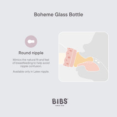 BIBS Boheme Danish design bottle blends aesthetics with practical feeding.
