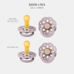 BIBS Boheme latex nipple closeup highlights natural material and soft, comforting sensation
