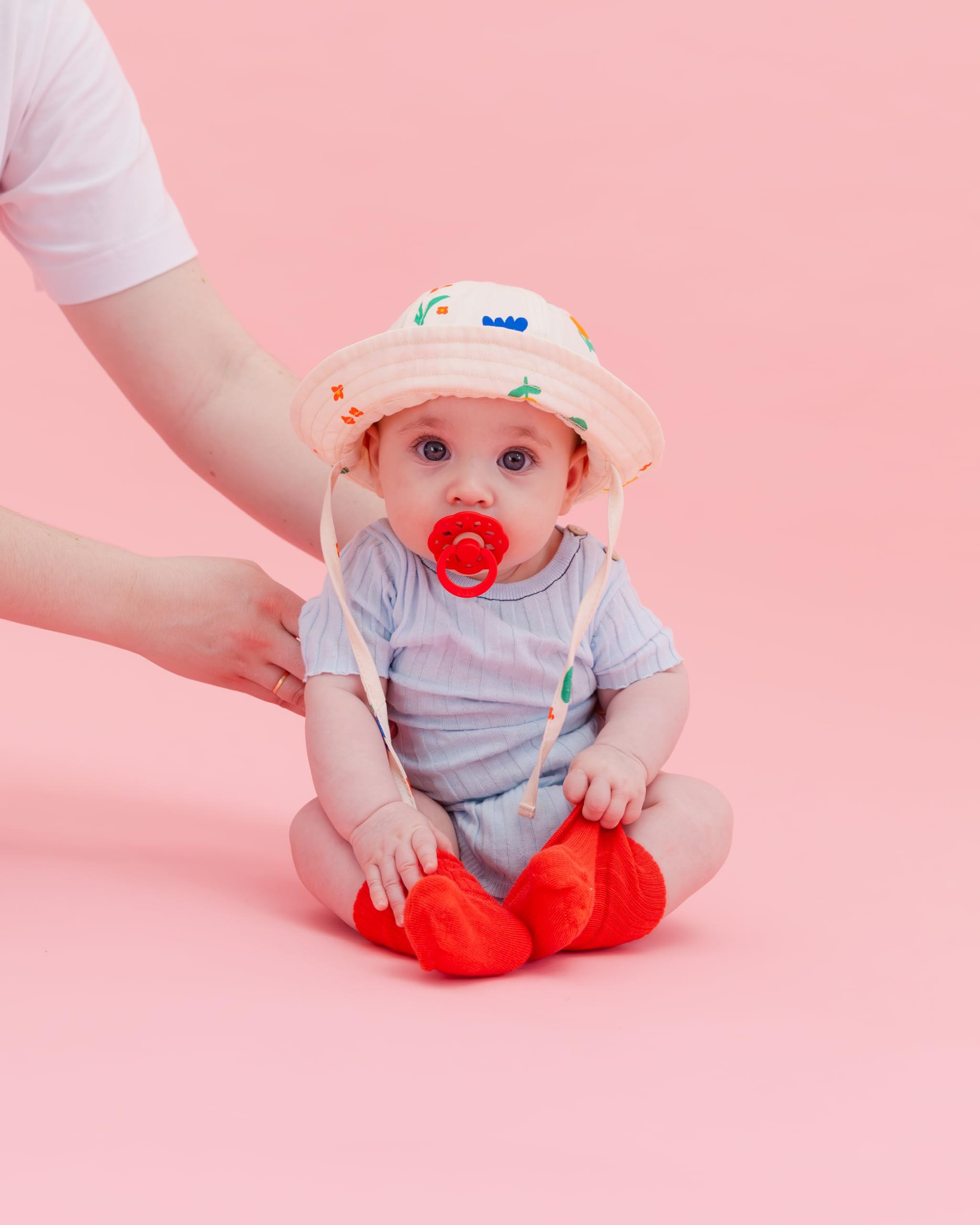 BIBS Boheme Vanilla/Candy Apple color option for baby-friendly aesthetics.