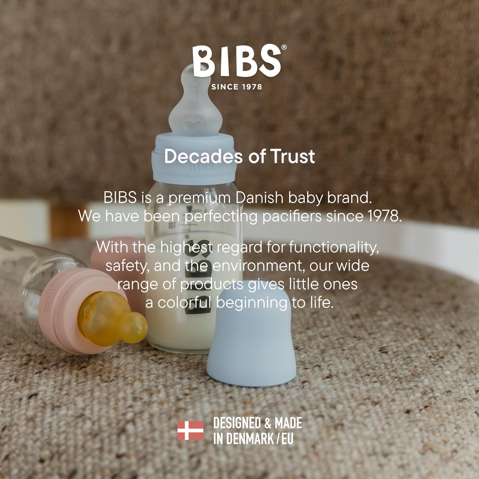 BIBS dishwasher-microwave-safe bottle supports convenient cleaning and quick readiness.