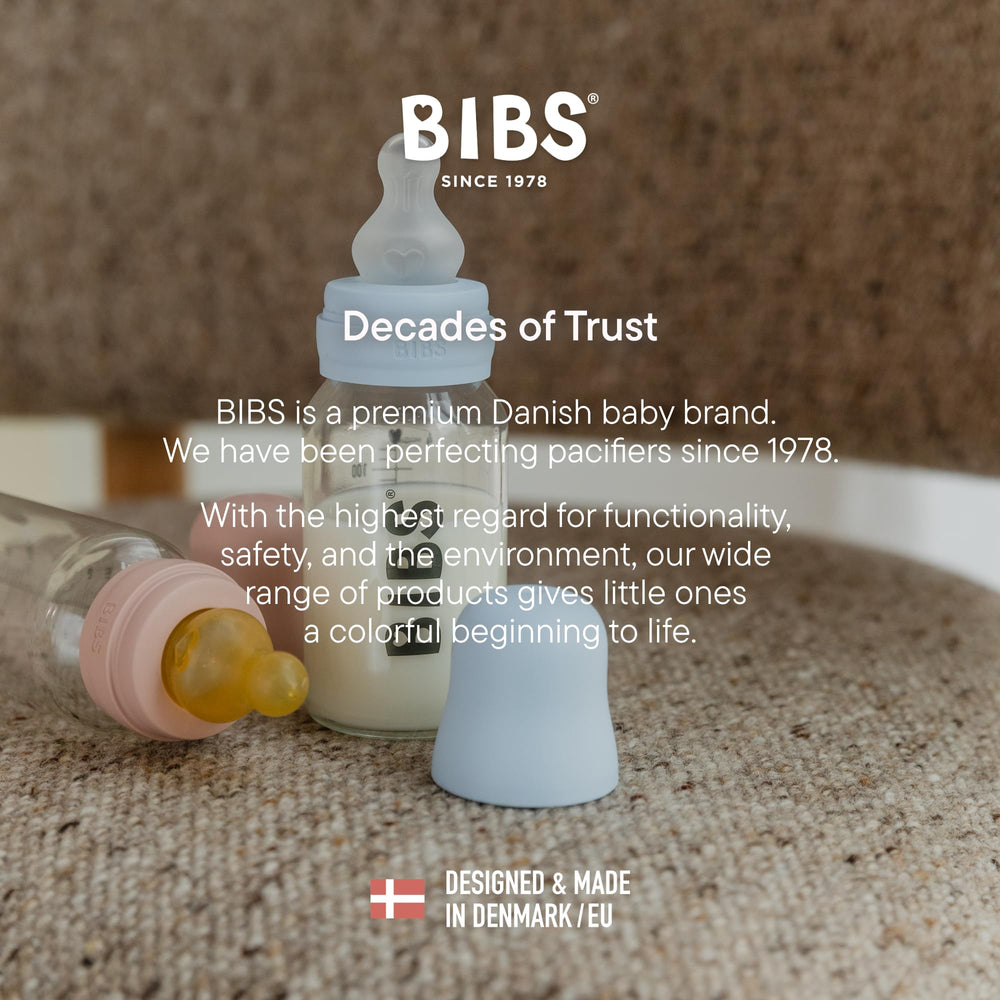 BIBS dishwasher-microwave-safe bottle supports convenient cleaning and quick readiness.