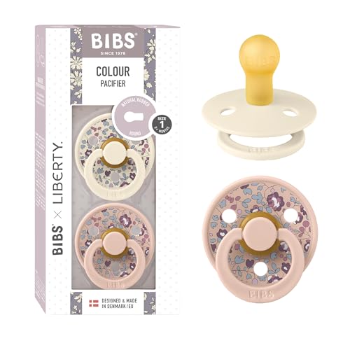 BIBS Colour Liberty Soother Eloise Blush two-pack front view for calming self-soothing