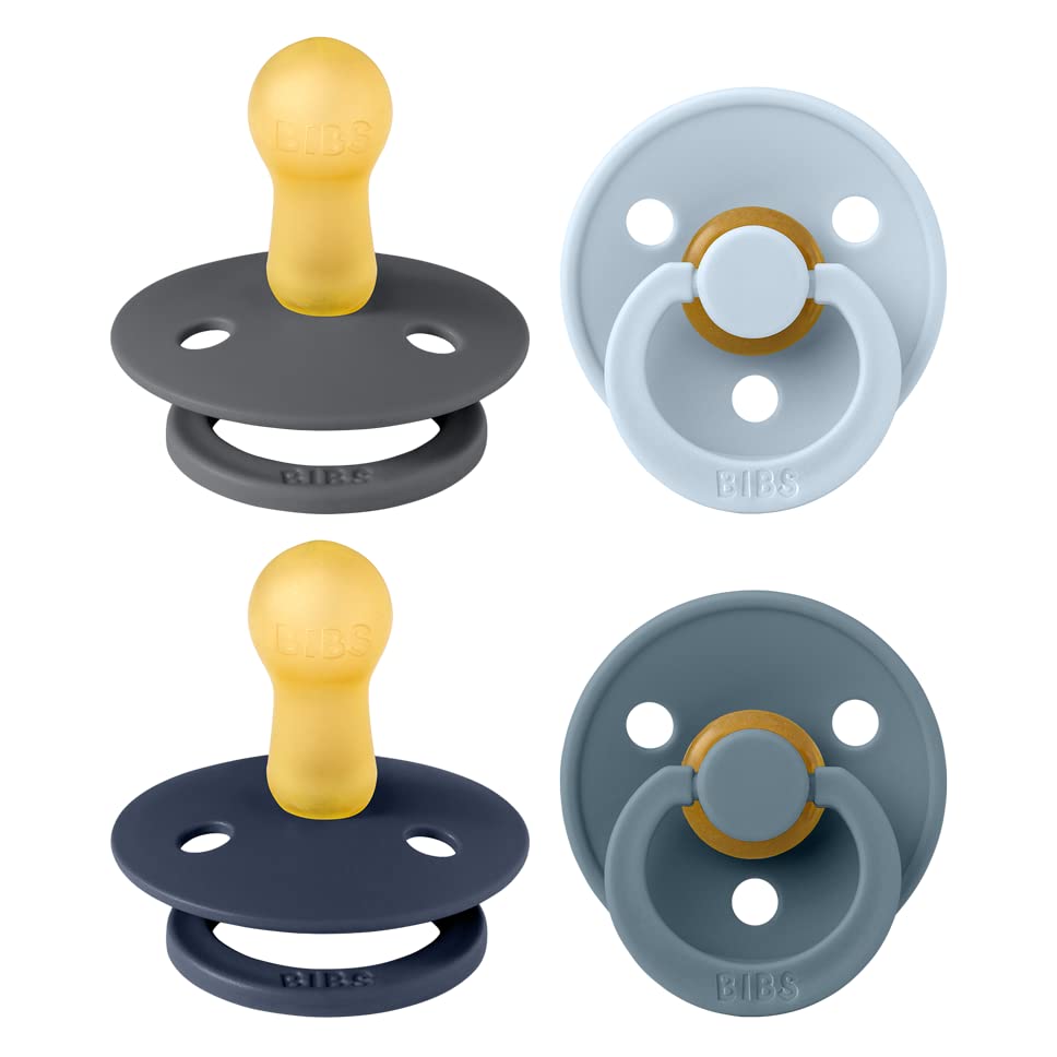 BIBS Colour Soother 4-Pack pack shot shows four Danish colors for soothing moments