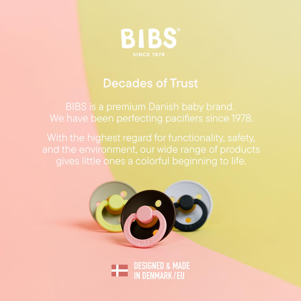 BIBS Colour Studio pacifier pack in hands, on-the-go soothing